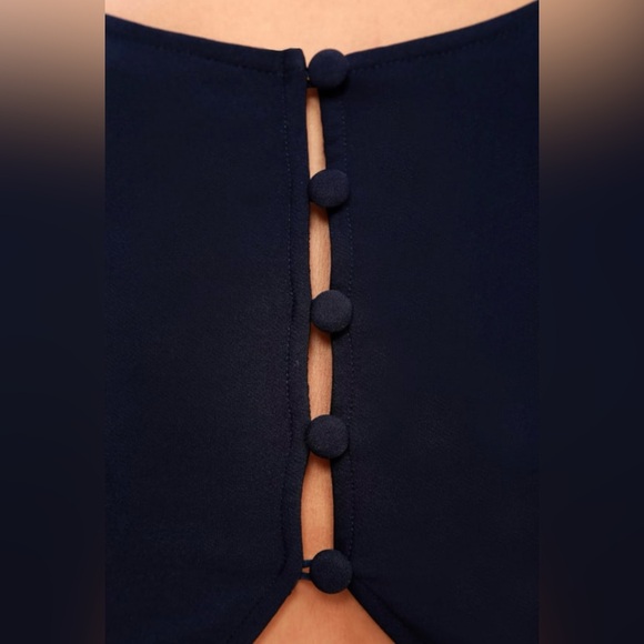 Lulu’s Conversation Piece Navy Blue Backless Maxi Dress size medium, worn once - Picture 7 of 11